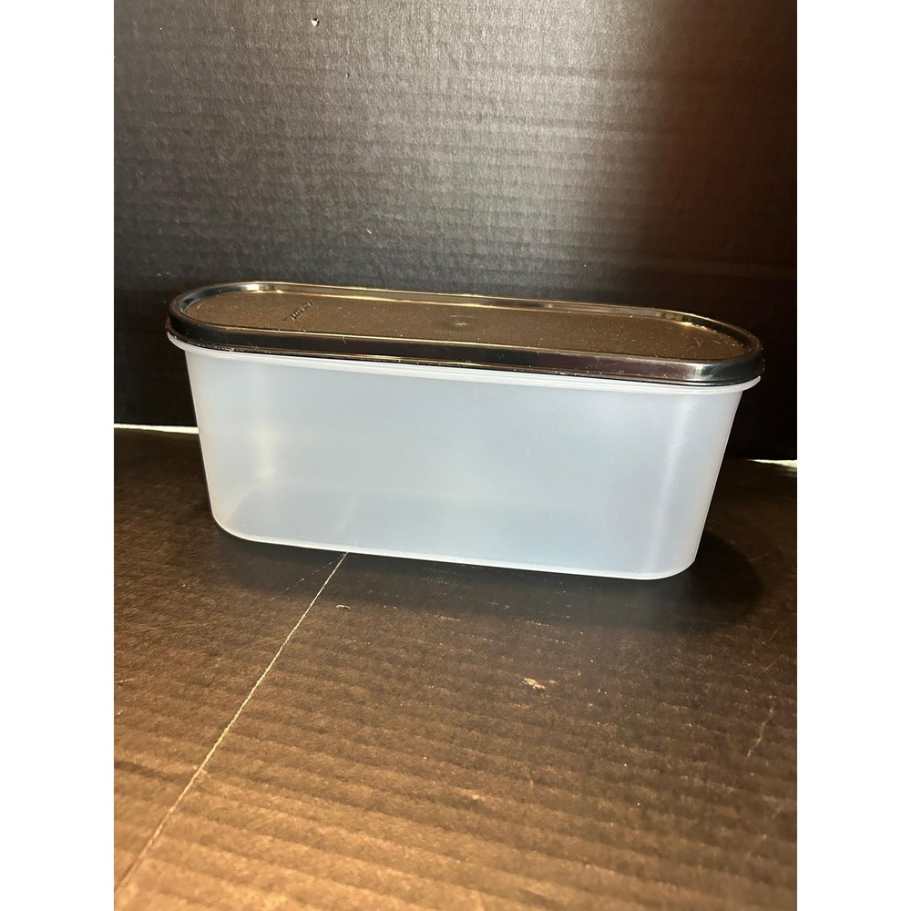 Tupperware New Modular Mate Mates 7 1/2 Cup Super Oval # 2 Black Seal